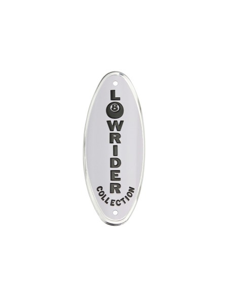 Lowrider Collection Name Plate White/Black.